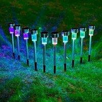 Marco Paul 10 x Solar Powered Colour Changing LED Stake Lights