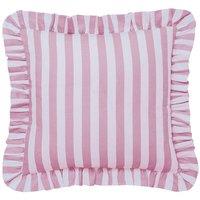 Helena Springfield 'Candy Stripe' Cotton Cushion in Pink | Size: 40 cm x 40 cm