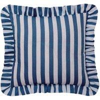 Helena Springfield 'Candy Stripe' Cotton Cushion in Blue | Size: 40 cm x 40 cm