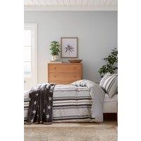 Helena Springfield 'Beach House Stripe' Cotton Duvet Cover Set in Grey | Size: Double