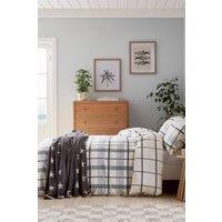 Helena Springfield 'Hudson Check' Brushed Cotton Duvet Cover Set in Charcoal | Size: Super King