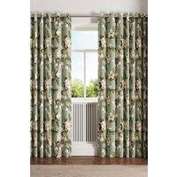 Ted Baker 'Opal Floral' Cotton Lined Curtains in Light Green | Size: 168 cm width x 137 cm drop
