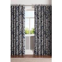 Ted Baker 'Vietnm' Cotton Lined Curtains in Navy | Size: 228 cm width x 228 cm drop