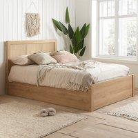 Birlea Rattan Ottoman Bed Frame Croxley Oak Storage in Natural | Size: King