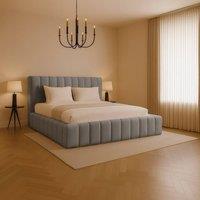 Desire Deco Kingston Modern Upholstered Bed Frame - Double, King, Super King in Grey | Size: Single