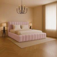 Desire Deco Kingston Modern Upholstered Bed Frame - Double, King, Super King in Pink | Size: Single