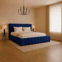 Desire Deco Kingston Modern Upholstered Bed Frame - Double, King, Super King in Blue | Size: Single
