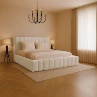 Desire Deco Kingston Modern Upholstered Bed Frame - Double, King, Super King in Cream | Size: Small Double