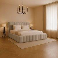 Desire Deco Kingston Modern Upholstered Bed Frame - Double, King, Super King in Light Beige | Size: Small Double