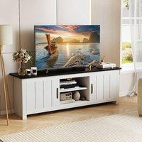 Costway TV Stand for TVs up to 65 145 cm TV Console Table w/ 2 Cabinets
