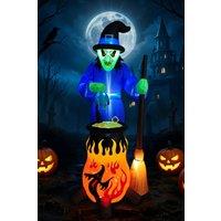 H&O Direct 7ft Giant Light-Up Witch Inflatable Halloween Garden Doorway Display