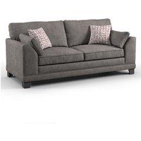 Furnishings For Less UK Hilliard Fullback Fabric 3 Seater Sofa Charcoal or Mist