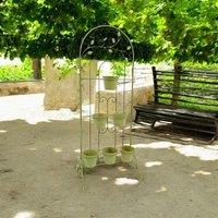 Minster Plant Stand - Metal - L38 x W50 x H126 cm - Leaf Green