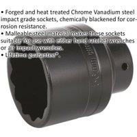 Loops 56mm 12 Point Bi-Hex DEEP Impact Socket - 3/4 Sq Drive For Ford Transit Hub Nut