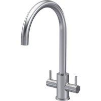 Balterley Lacerta Kitchen Mono Mixer Tap, High Curved Spout Brushed Nickel in Metallics