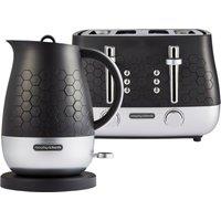Morphy Richards Cassini Outer Space Kettle & 4 Slice Toaster Set in Black | Size: 1500ml