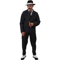 I Love Fancy Dress Men's Pinstripe 1920's Gangster Costume | Size: Large