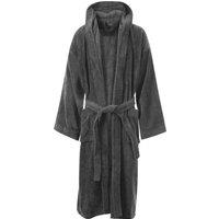 MyShoeStore Men's Hooded Bathrobe Terry Towel Robe in Grey