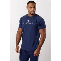 GYM KING Men's Pro Logo Tee Navy | Size: Medium