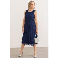 Anna Rose Women's Embellished Pleated Midi Dress in Midnight | Size: Small