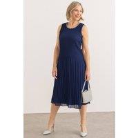 Anna Rose Women's Embellished Pleated Midi Dress in Midnight | Size: XL