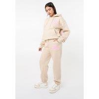 Pink Vanilla Women's Hot Girls Cuffed Joggers in Stone | Size: Medium