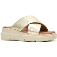 Hush Puppies Women's Uplift Crossover Slide in Metallic Gold | Size: 4