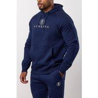 GYM KING Men's Pro Logo Hood Navy | Size: Small