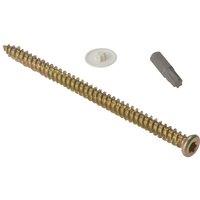 Forgefix Concrete Frame Screw Torx Compatible High-Low Thread Zyp 7.5 X 52Mm in Gold