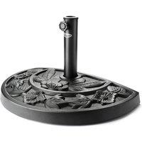 Christow Half Parasol Base Garden Umbrella Stand Sunshade Holder Black 9kg 15kg
