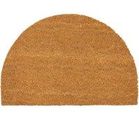 Nicola Spring Half Moon Coir Door Mat - 60 x 40cm in Brown | Size: 40 cm x 60 cm