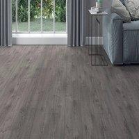 Vinyl Flooring UK AGT EfftPre Wood Effect Click Laminate Flooring in Dark Grey