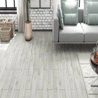 Vinyl Flooring UK AGT EfftPre Wood Effect Click Laminate Flooring in Light Grey