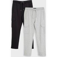 Threadbare Men's 2 Pack Cargo Joggers | Size: Large