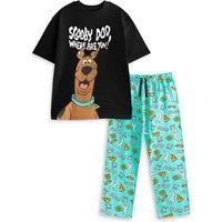 Scooby Doo Men's Short Sleeve Long Leg Pyjama Set | Black | Official | Size: Small