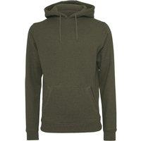 Build Your Brand Men's Heavyweight Hoodie in Olive | Size: XL