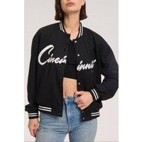 OUTTA BOX Women's Women's Autumn American Street Vintage Aviator Jacket in Black | Size: XS