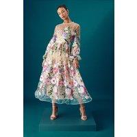 Coast Women's Muse Long Sleeve Embroidered Maxi Dress | Size: 8