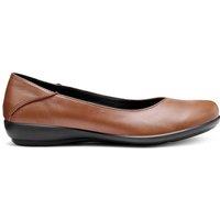 Hotter Women's Wide Fit 'Birdie' Ballerina Pumps in Tan | Size: 3.5