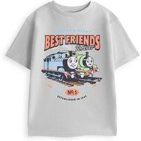 Thomas & Friends Boy's Short Sleeved T-Shirt | Light Grey | Official Merch | Size: 3-4 Years