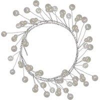 VFM e-Store Christmas Pearl Garland Decoration 100cm x 3cm Cream X 1 | Size: 100 cm x 3 cm