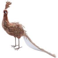VFM e-Store Christmas Peacock Decoration 33cm x 27cm Brown X 1 | Size: 33 cm x 27 cm