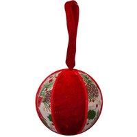 VFM e-Store Christmas Hanging Ball Decoration 18cm x 10cm Red X 1 | Size: 18 cm x 10 cm