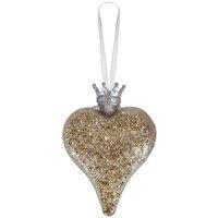 VFM e-Store Christmas Hanging Heart Decoration 13cm x 10cm White X 1 | Size: 13 cm x 10 cm