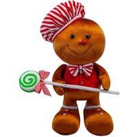 VFM e-Store Christmas Gingerbread Man Decoration 37cm x 25cm Red X 1 | Size: 37 cm x 25 cm