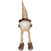 VFM e-Store Christmas Santa Decoration 48cm x 14cm Gold X 1 | Size: 48 cm x 14 cm