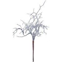 VFM e-Store Christmas Curly Twig Pick Decoration 21cm x 15cm Silver X 1 | Size: 21 cm x 15 cm