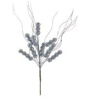 VFM e-Store Glitter Berry Pick Christmas Decoration Ornament Silver