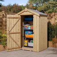 Rowlinsons 4 x 3 Heritage Shed, Pressure Treated Timber, L97.5 x W131 x H195.5 cm in Brown