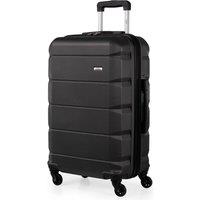 A2B Exodus Hard Sided Hold Suitcase, 4 Wheel Checked Travel Luggage in Dark Grey | Size: Medium